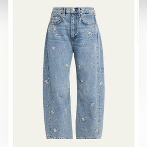 Rag & Bone Women's Charlie Embellished High-Rise Ankle Barrel Jeans - Bond Jewel